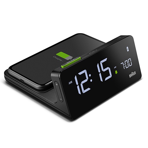 【廃番】BRAUN（ブラウン）置時計 Digital Alarm Clock Qiワイヤレス受電 BC21B 140mmブラック商品画像