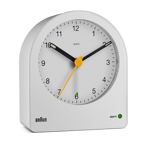 BRAUN（ブラウン）置時計 Analog Alarm Clock BC22W 78mm ホワイト商品画像