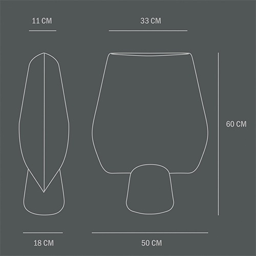 【予約注文】101 COPENHAGEN（コペンハーゲン）フラワーベース Sphere Vase Square Hexa w500mm ブラック商品サムネイル