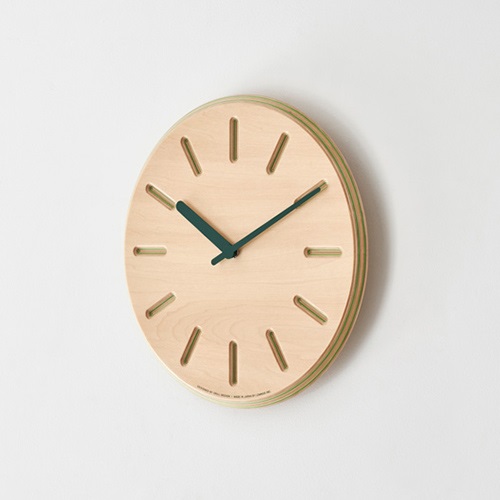 Lemnos（レムノス）掛時計 Paper-Wood CLOCK（ペーパーウッド クロック）Φ290mm グリーン商品画像