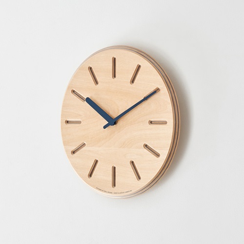 Lemnos（レムノス）掛時計 Paper-Wood CLOCK（ペーパーウッド クロック）Φ290mm ネイビー商品画像