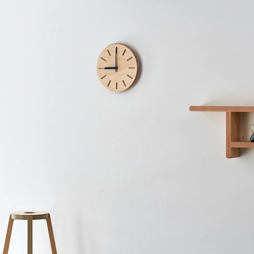Lemnos（レムノス）掛時計 Paper-Wood CLOCK（ペーパーウッド クロック）Φ290mm ネイビー商品画像