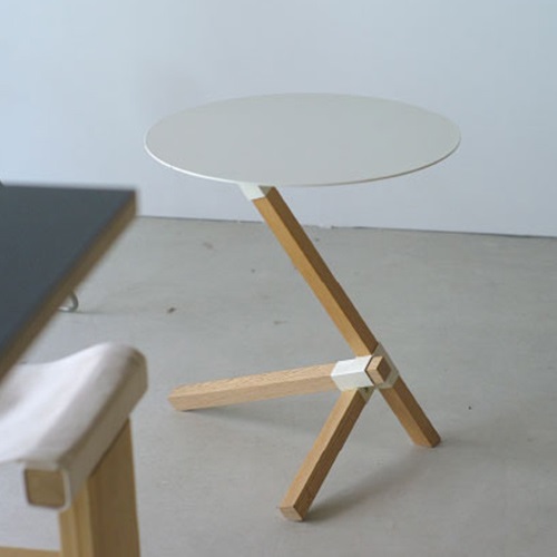 DUENDE（デュエンデ）サイドテーブル TRE  ホワイト商品画像