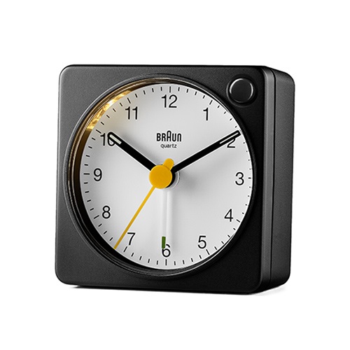 【一時取扱中止】BRAUN（ブラウン）置時計 Alarm Table Clock BC02XBW 57mm ブラック×ホワイト商品画像