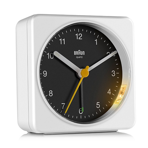 【廃番】BRAUN（ブラウン）置時計 Alarm Table Clock BC03WB 78mm ホワイト×ブラック商品画像