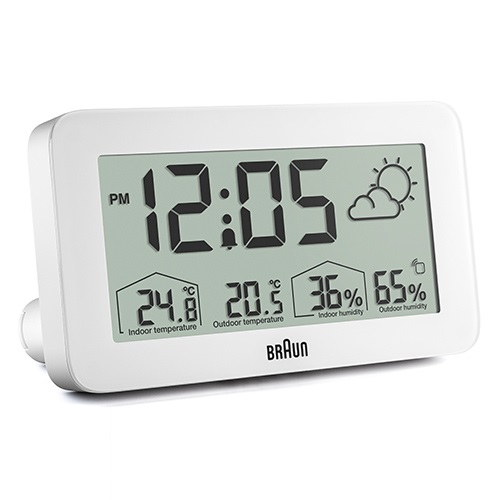 廃番】BRAUN（ブラウン）置時計 BRAUN Weather Digital Clock BC13WP 