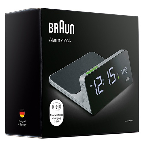 BRAUN（ブラウン）置時計 BRAUN Digital Alarm Clock Qiワイヤレス充電 