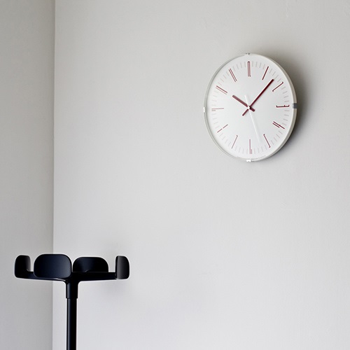 【廃番】Lemnos（レムノス）掛時計 Draw wall clock（ドロー ウォール クロック） レッド商品画像