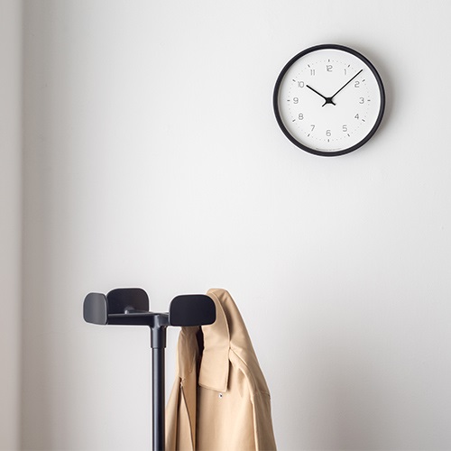 Lemnos（レムノス）掛時計 NEUT wall clock ブラック | 掛時計 | の