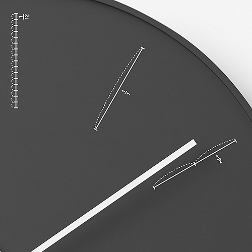 Lemnos（レムノス）掛時計 divide（ディバイド） ブラック商品画像