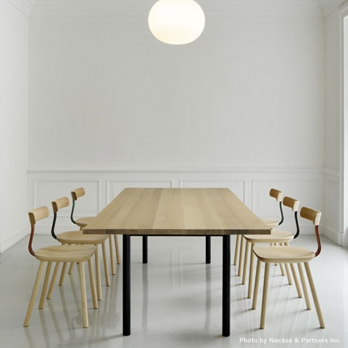 マルニコレクション テーブル MALTA(鋼脚) オーク/ナチュラルホワイト w180cm商品画像