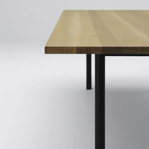 マルニコレクション テーブル MALTA(鋼脚) オーク/ナチュラルホワイト w220cm商品画像