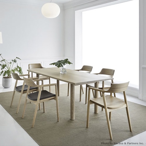 マルニコレクション テーブル MALTA(木脚) オーク/ナチュラルホワイト w200cm商品画像