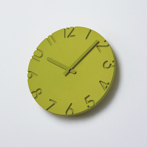 Lemnos（レムノス）掛時計 CARVED COLORED（カーヴド カラード）Φ240mm グリーン商品画像