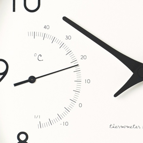 Lemnos（レムノス）温湿度計付掛時計 Campagne air（カンパーニュ エール） ナチュラル商品サムネイル
