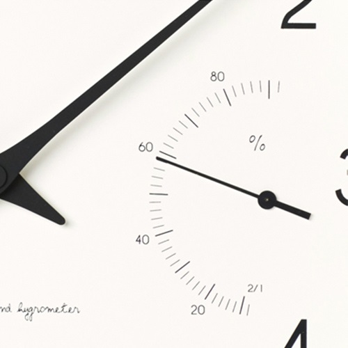 Lemnos（レムノス）温湿度計付掛時計 Campagne air（カンパーニュ エール） ナチュラル商品サムネイル