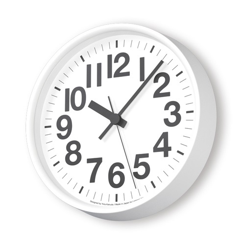 【廃番】Lemnos（レムノス）掛時計 ナンバーの時計 Φ290mm ホワイト商品画像