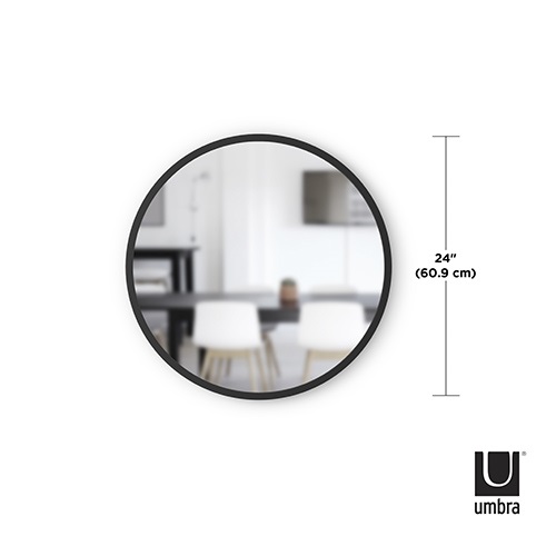 Umbra（アンブラ）壁掛鏡 HUB（ハブ）ミラー 61×61cm ブラック商品サムネイル