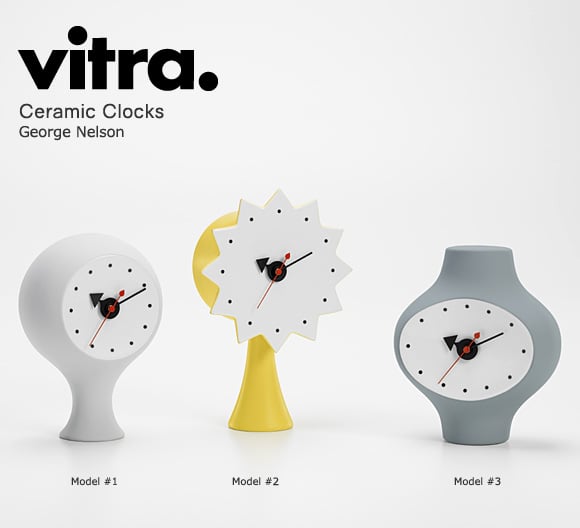 廃番】Vitra（ヴィトラ）置時計 Ceramic Clock（セラミック クロック 