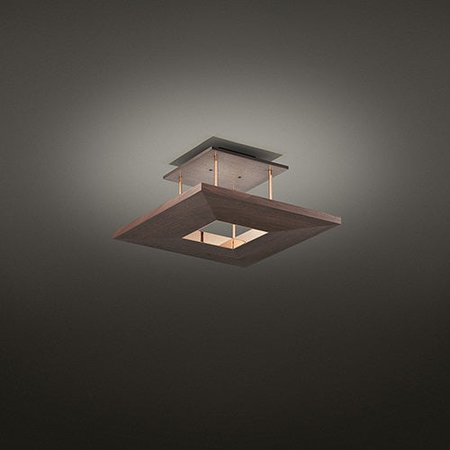 【廃番】YAMAGIWA（ヤマギワ）シーリング照明 ID-SQUARE IIIウォルナット □500mm