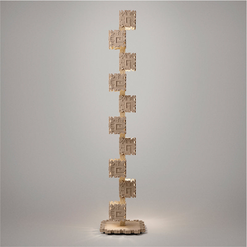 TALIESIN HOMAGE - archaeological lamp H2044mm