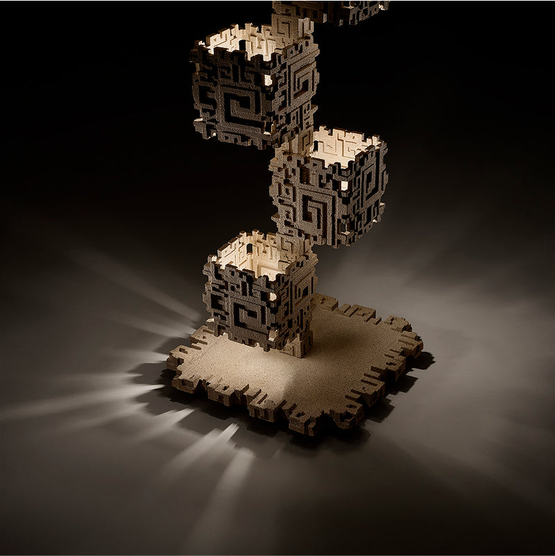 TALIESIN HOMAGE - archaeological lamp H2044mm