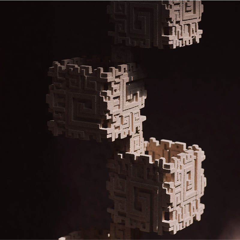 TALIESIN HOMAGE - archaeological lamp H2044mm