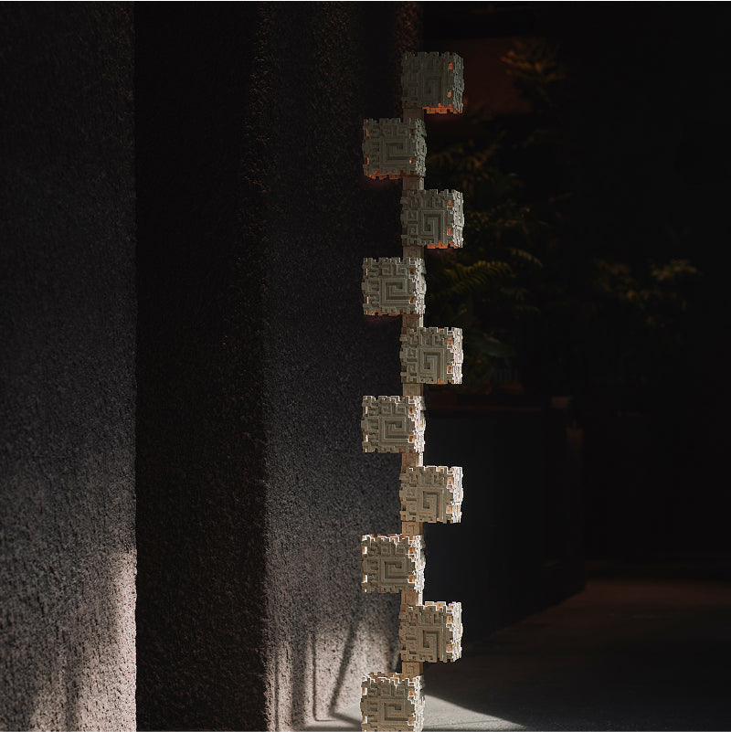 TALIESIN HOMAGE - archaeological lamp H2044mm