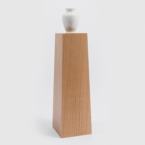 Pedestal Vase no.2 ホワイト/ビーチ H312mm