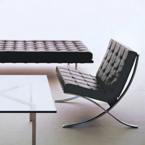 Mies.v.d.Rohe Collection Barcelona Chair ダークブラウン W750mm