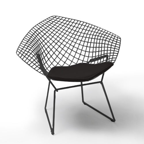 Bertoia Collection Diamond Armchair ブラック/ブラック SH460mm