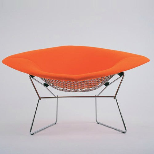 Bertoia Collection Diamond Armchair クローム/ブライトレッド SH410mm