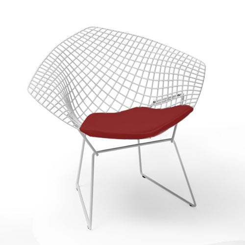 Bertoia Collection Diamond Armchair ホワイト/レッド SH460mm