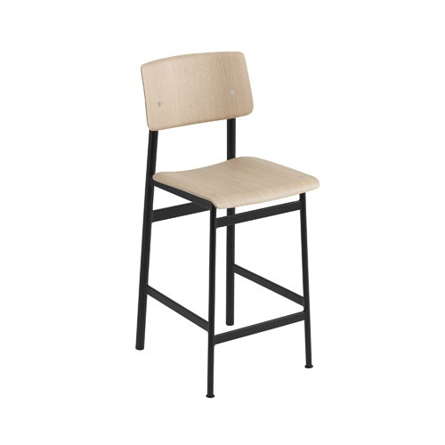 LOFT BAR STOOL ブラック/オーク SH650mm