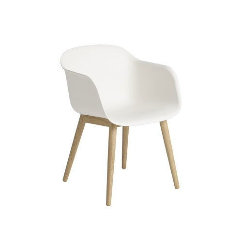 FIBER ARMCHAIR WOOD BASE ナチュラルホワイト/ホワイト SH460mm