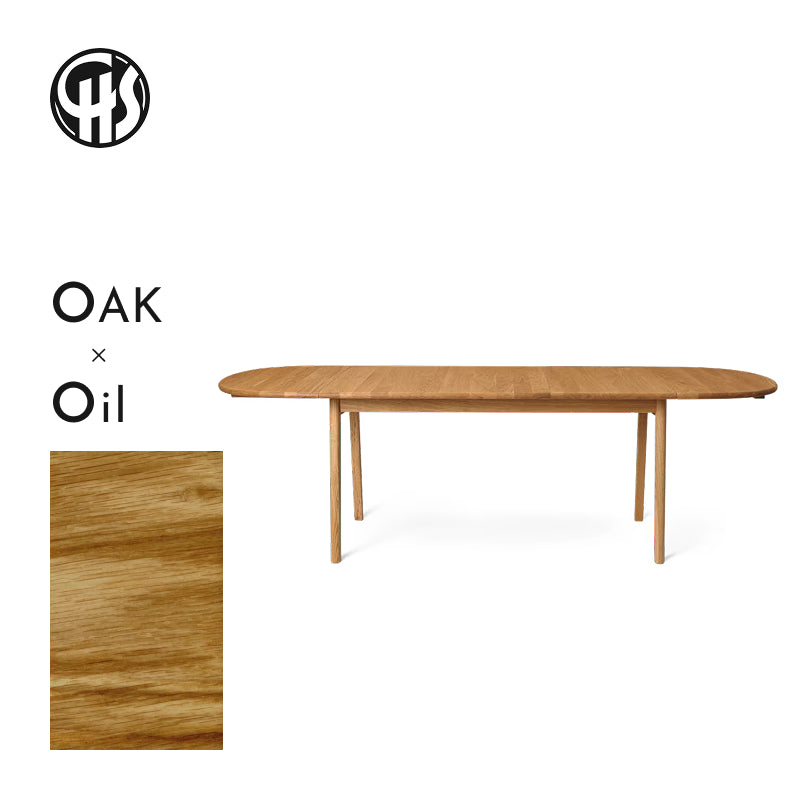CH006 Dining Table オーク材/オイル仕上げ W Max2360mm - YAMAGIWA