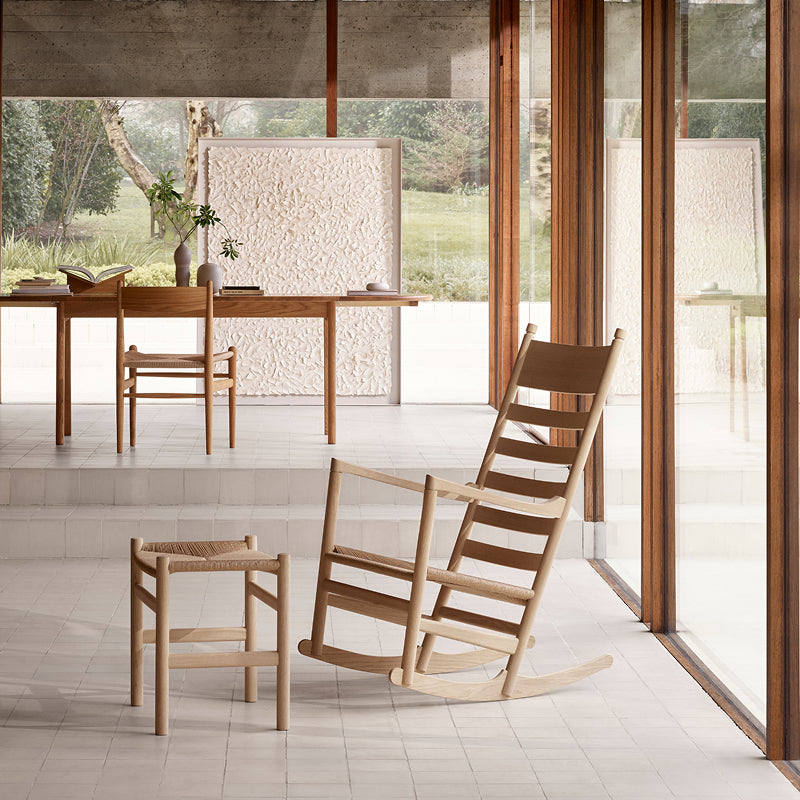 CH53 Footstool オーク材/オイル仕上げ/ナチュラルペーパーコード SH430mm