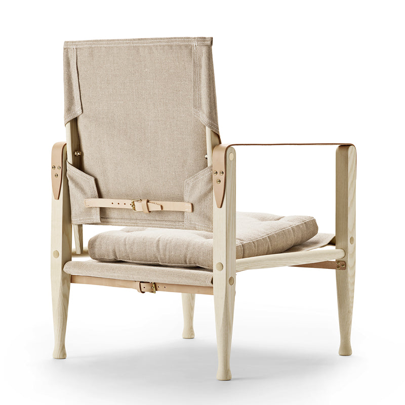 KK47000 Safari Chair アッシュ材/ホワイトオイル仕上げ/ナチュラルキャンバス SH340mm