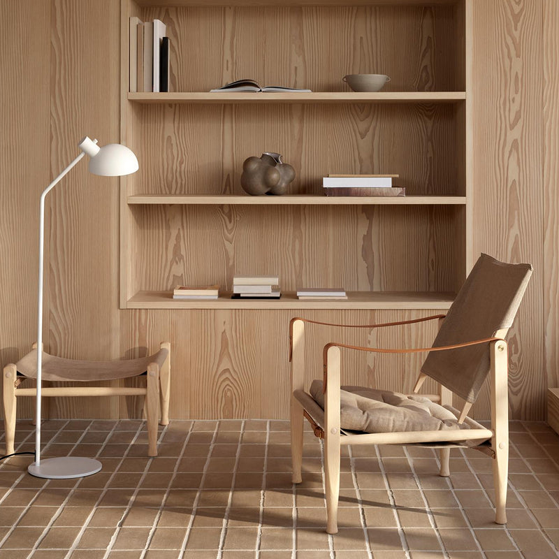 KK47000 Safari Chair アッシュ材/ホワイトオイル仕上げ/ナチュラルキャンバス SH340mm