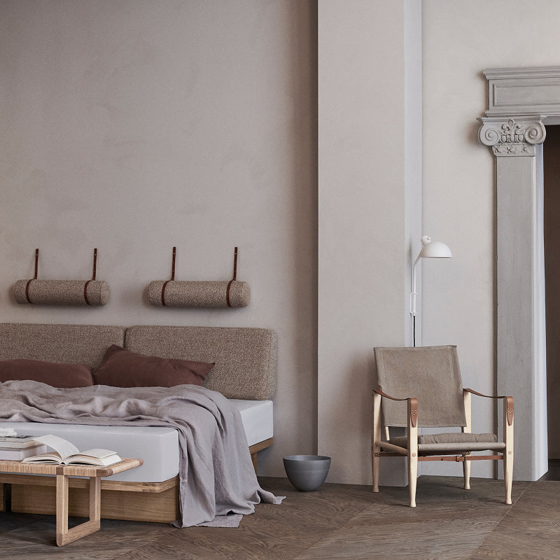 KK47000 Safari Chair アッシュ材/ホワイトオイル仕上げ/ナチュラルキャンバス SH340mm