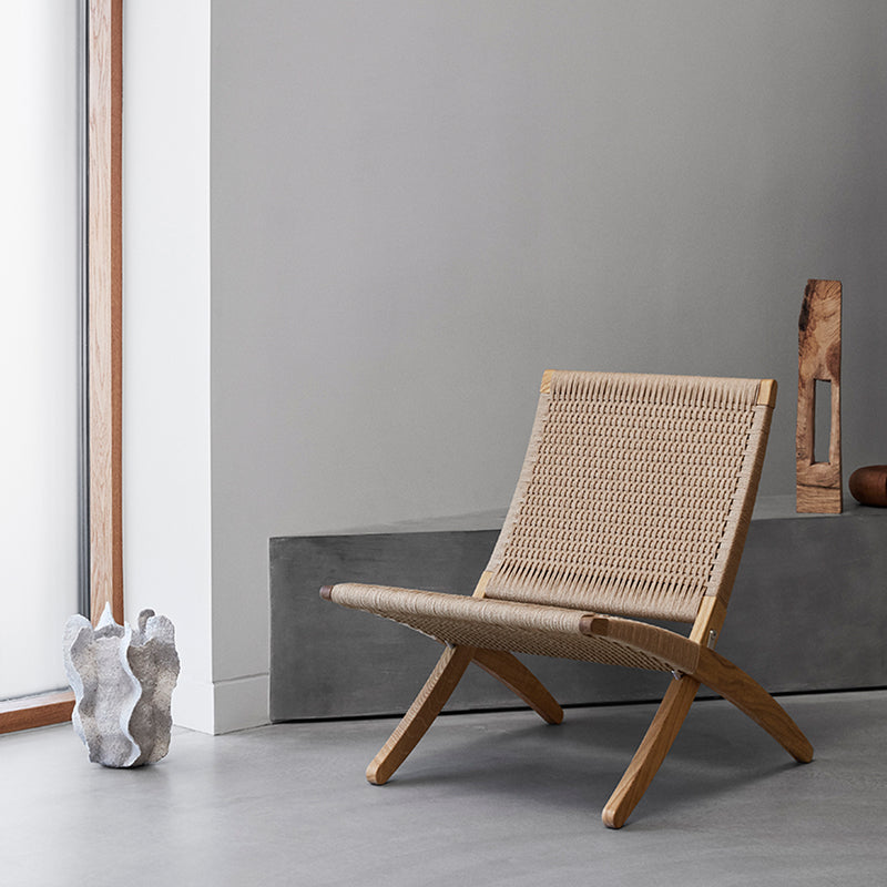 MG501 Paper cord Cuba Chair オーク材/オイル仕上げ/ナチュラルペーパーコード SH390mm