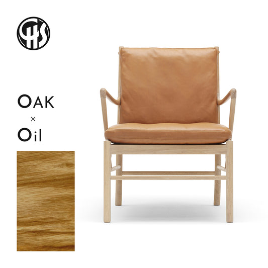 OW149 Colonial Chair オーク材/オイル仕上げ/ライトブラウンレザー Thor 307 SH460mm