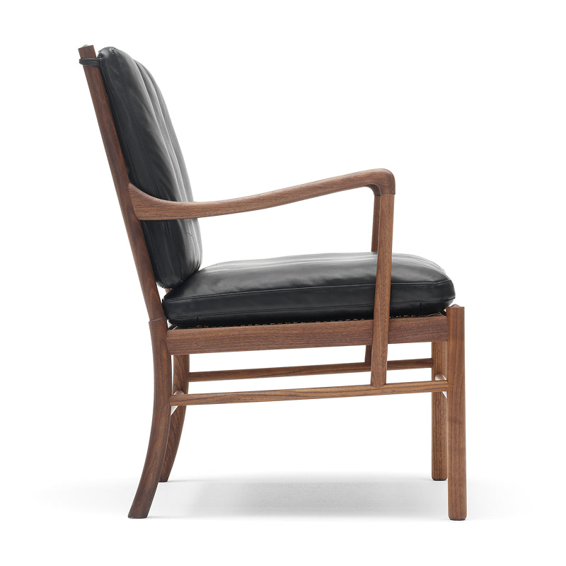 OW149 Colonial Chair ウォルナット材/オイル仕上げ/ブラックレザー Thor 301 SH460mm