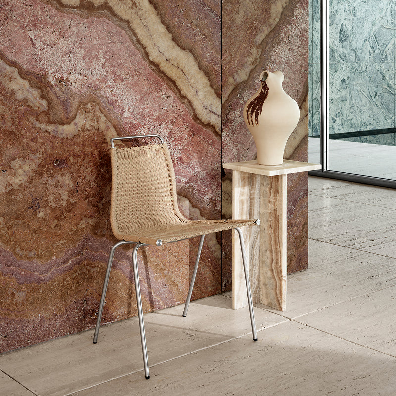 PK1 Chair ステンレススチール/ナチュラルペーパーコード SH470mm