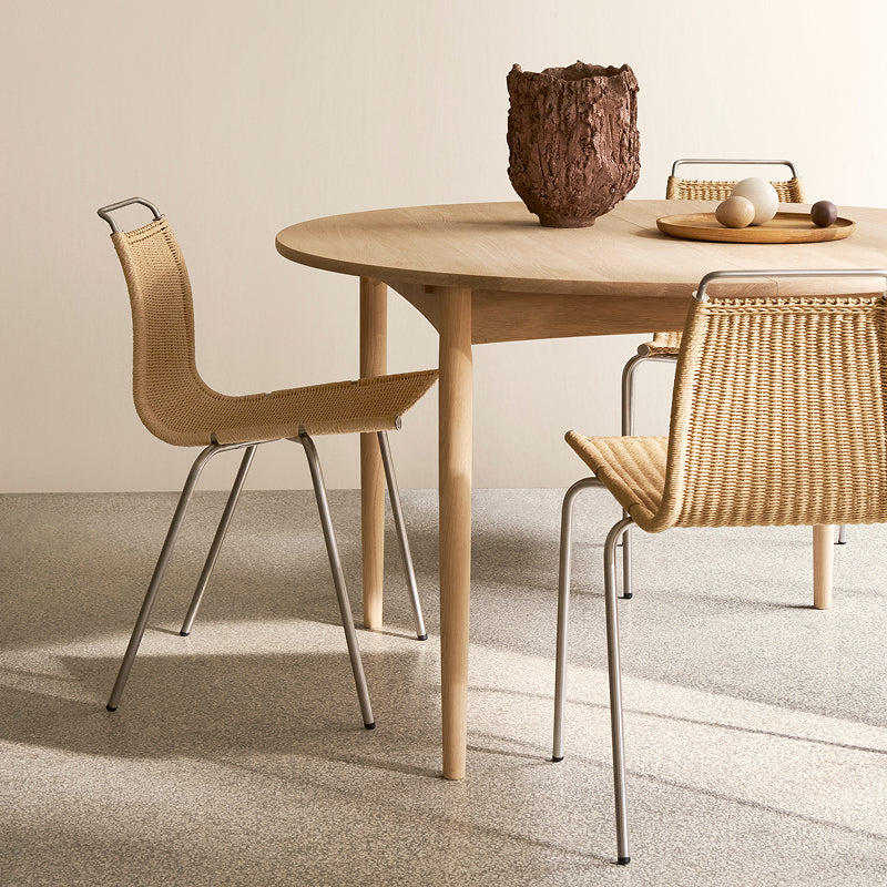 PK1 Chair ステンレススチール/ナチュラルペーパーコード SH470mm