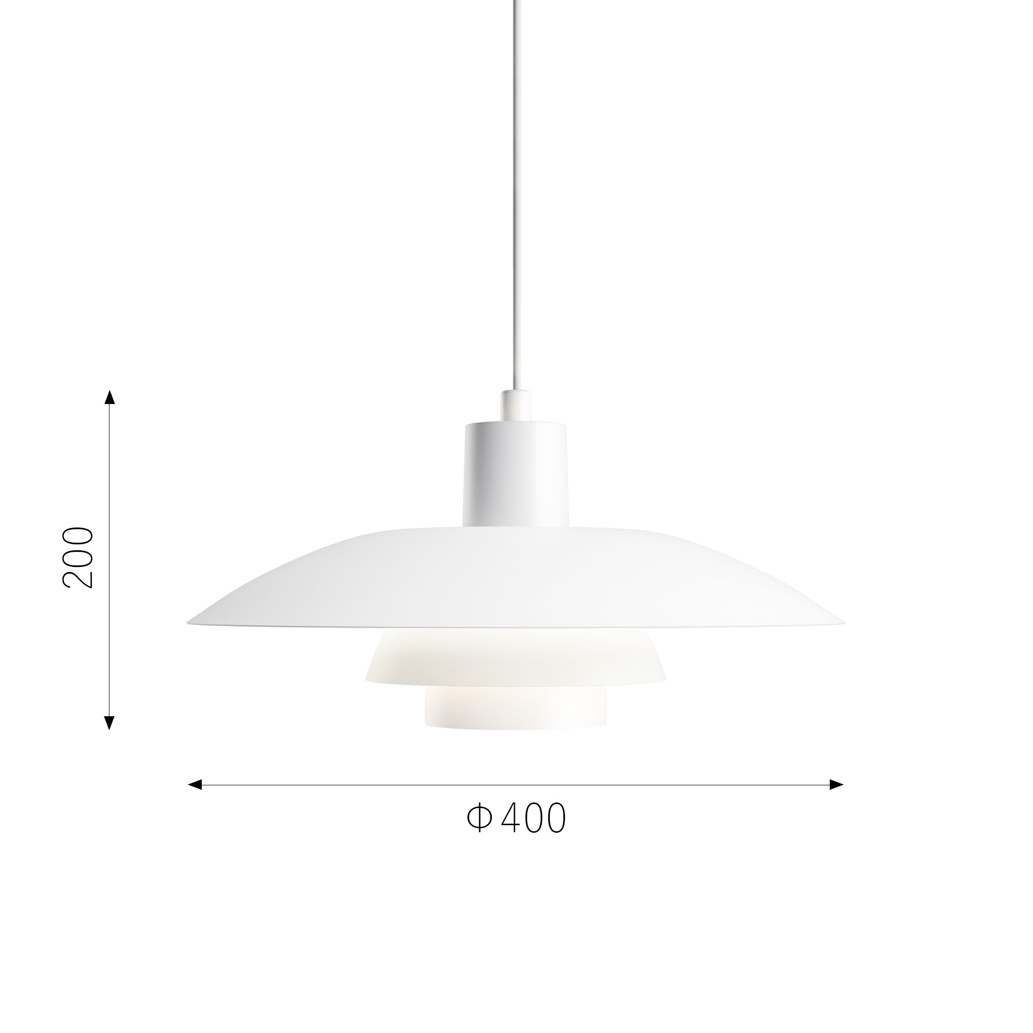 Louis Poulsen（ルイスポールセン）PH4/3 Pendant ホワイト Φ400mm