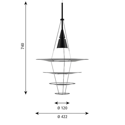 Louis Poulsen（ルイスポールセン）ENIGMA 425 ブラック Φ422mm