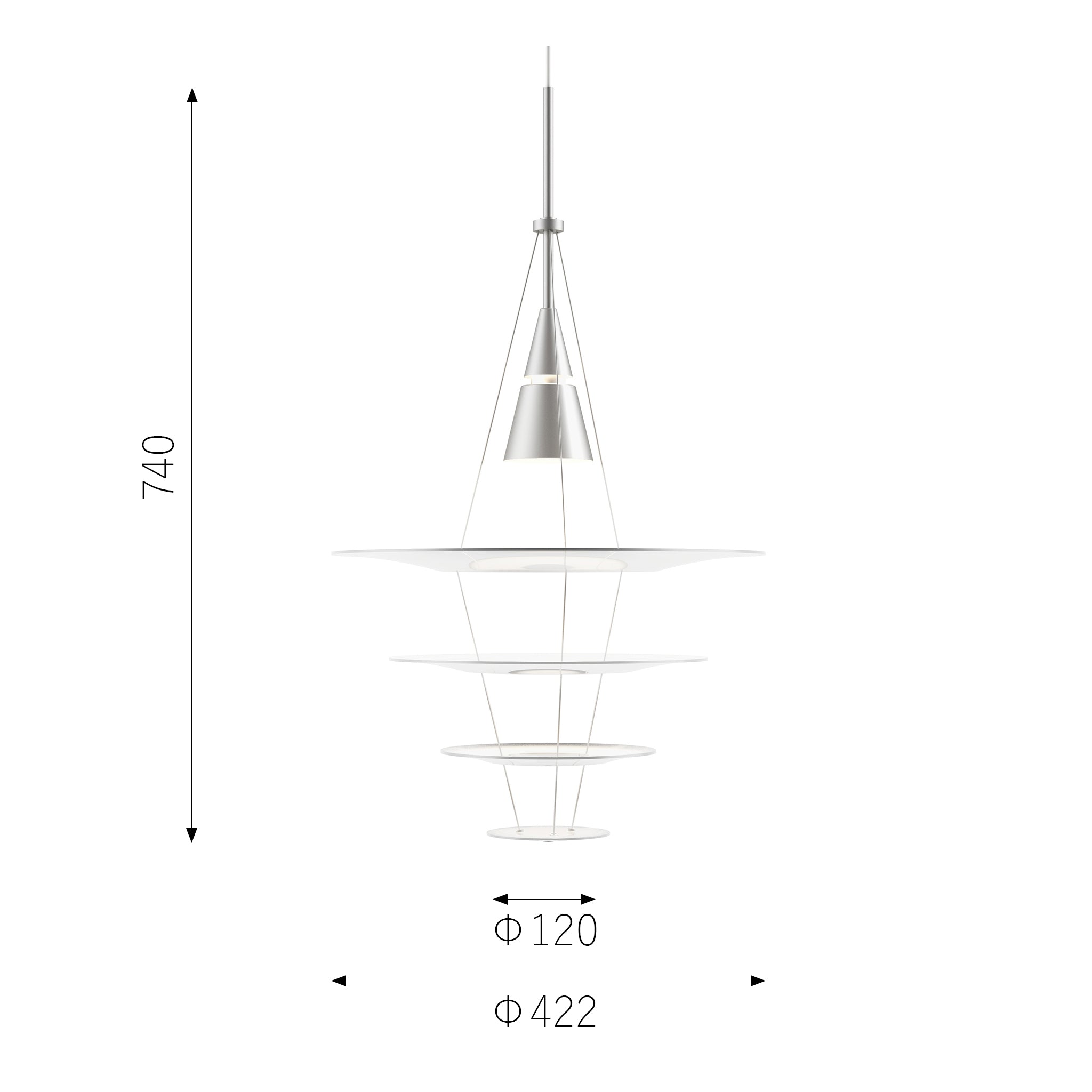 Louis Poulsen（ルイスポールセン）ENIGMA 425 ホワイト Φ422mm