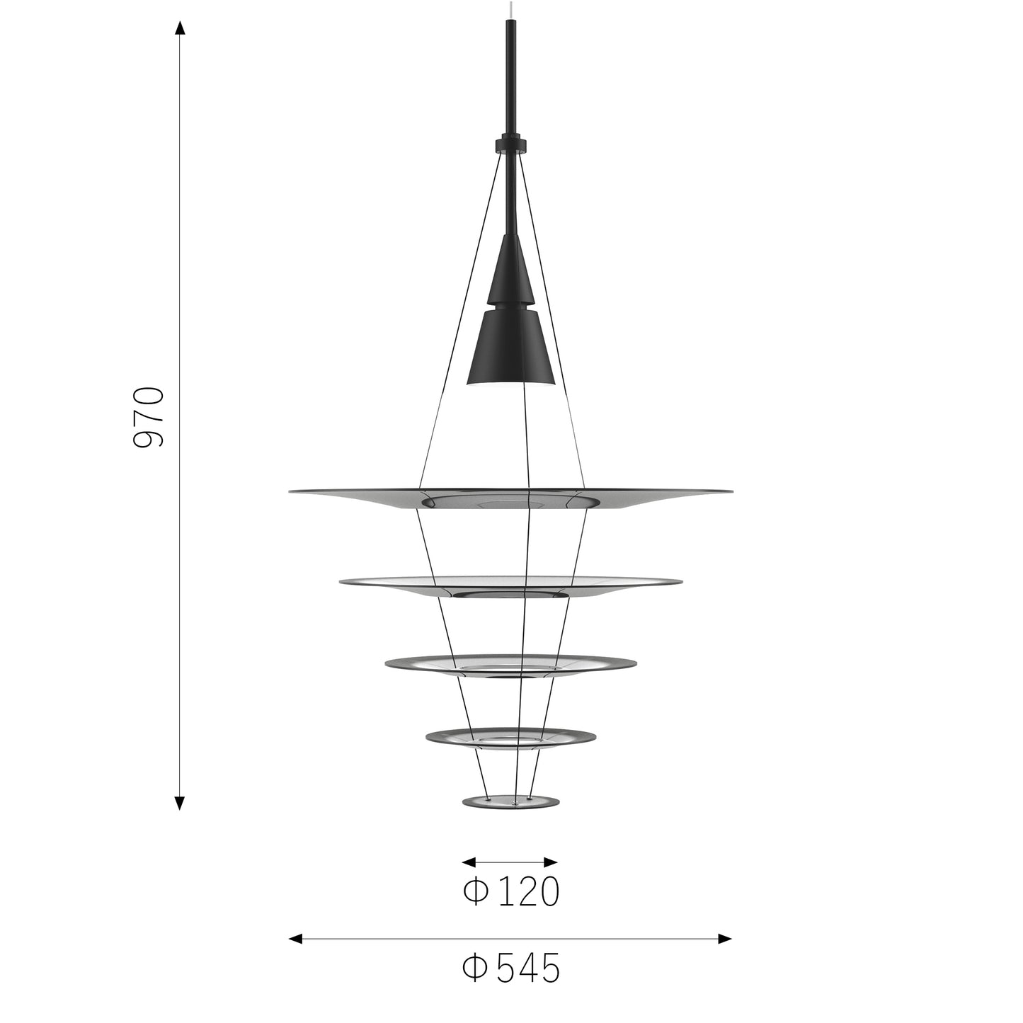Louis Poulsen（ルイスポールセン）ENIGMA 545 ブラック Φ545mm