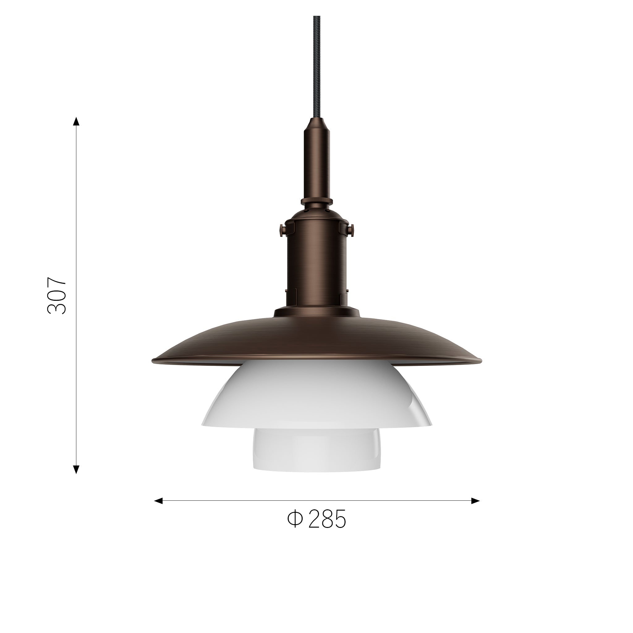 Louis Poulsen（ルイスポールセン）PH 3/3 Aged Brass Opal Pendant エイジド・ブラス/乳白ガラス Φ285mm